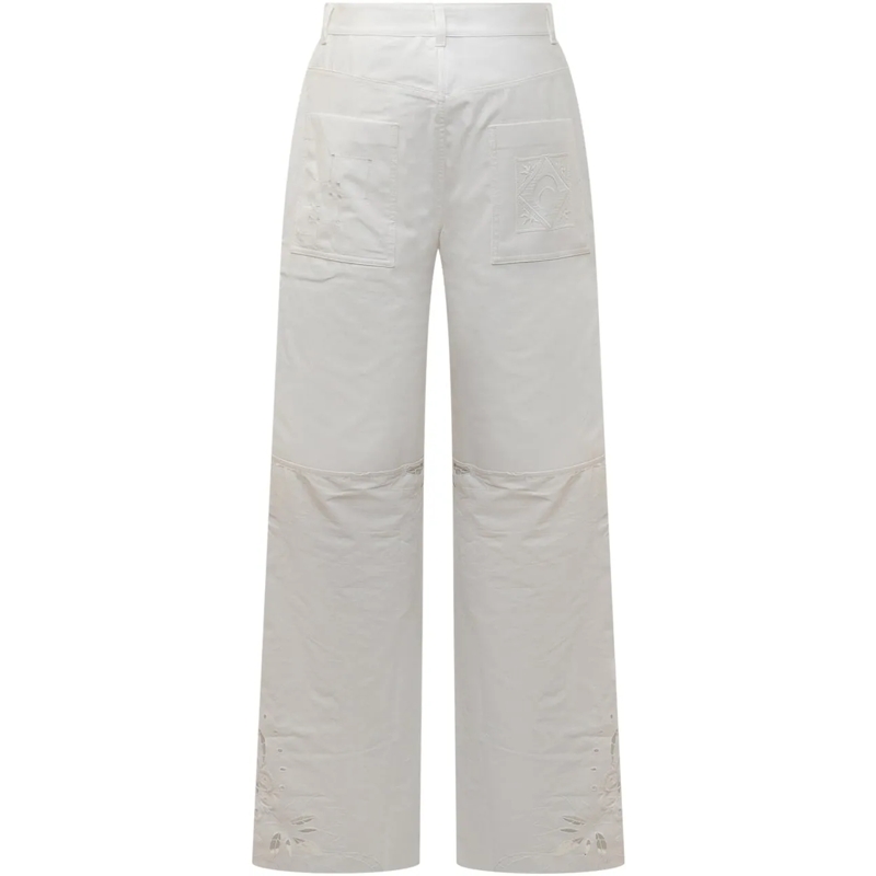Marine Serre Pantalon Pantaloni weiß(Image 2)