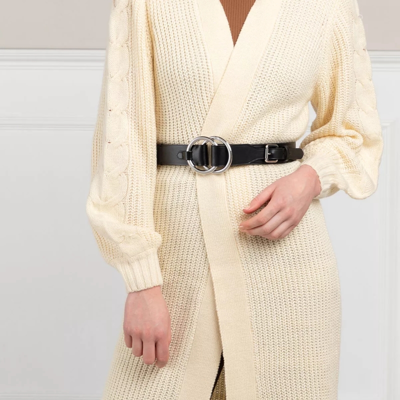 Lauren Ralph Lauren Ledergürtel Bend Back 37 Belt Wide Black(Image 2)