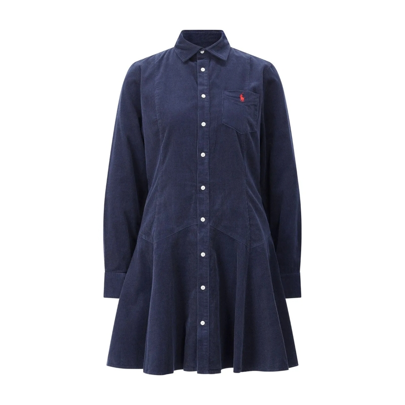 Polo Ralph Lauren  Mini Dress Velluto Navy