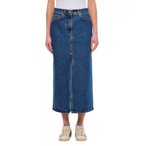 Loulou Studio Denim Long Skirt Blue 