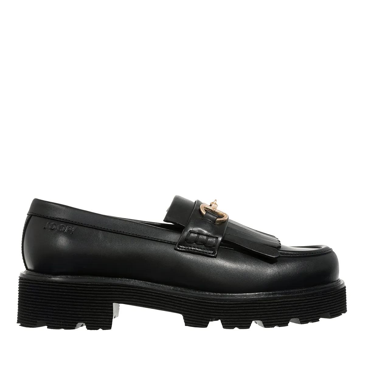 JOOP! Loafer - Unico Mariana Slip On Ld - Gr. 42 (EU) - in Schwarz - für Damen - aus Textil & Synthetisches Material & Leder & Leder