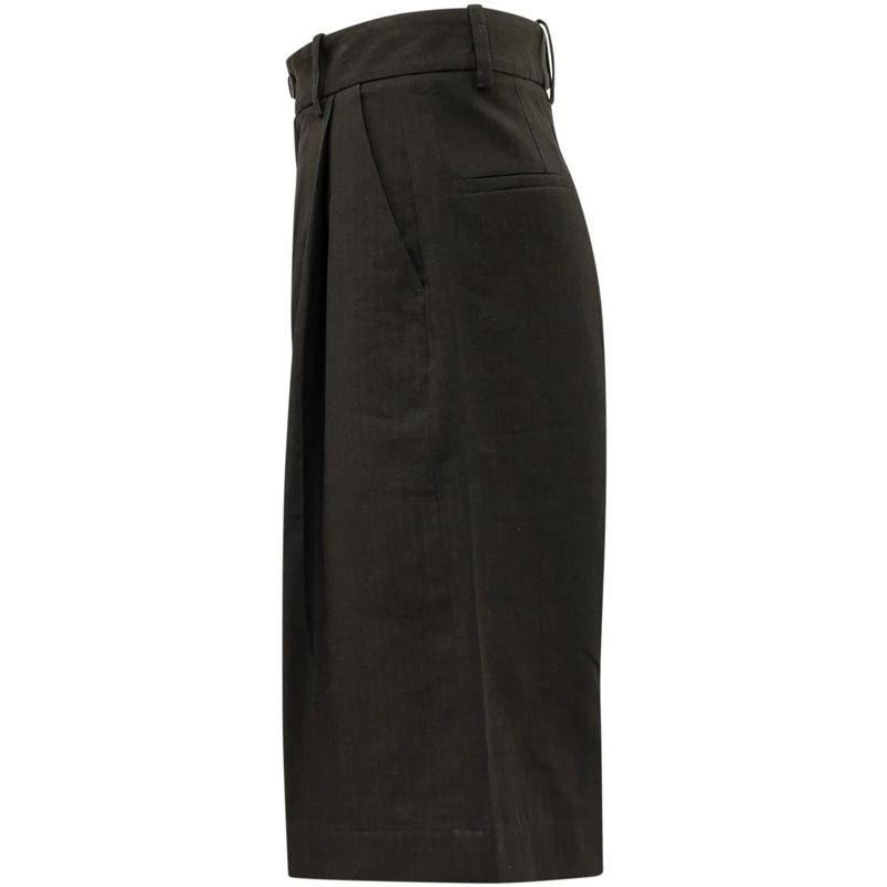 Studio Nicholson Shorts Bermuda al Ginocchio con Chiusura Frontale dunkelgrau(Image 3)