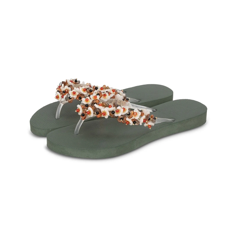 UZURII Flip Flops flip flop Tulum Bloom Coffee dunkel-grün(Image 14)