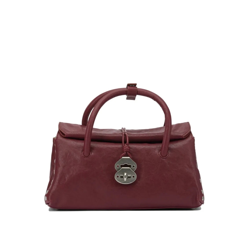 Zanellato Crossbodytas Structured Burgundy Cow Leather Shoulder Bag Burgundy