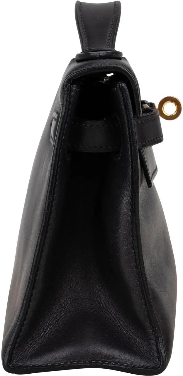 Thumbnail - Hermès Crossbody Bags - Hermes Noir Swift Leather Kelly Pochette Handbag - Gr. unisize - in Schwarz - für Damen