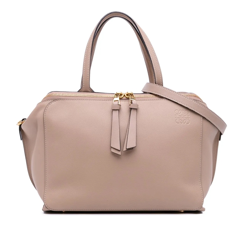 Loewe Sac à bandoulière Anagram Leather Zipper Bag braun