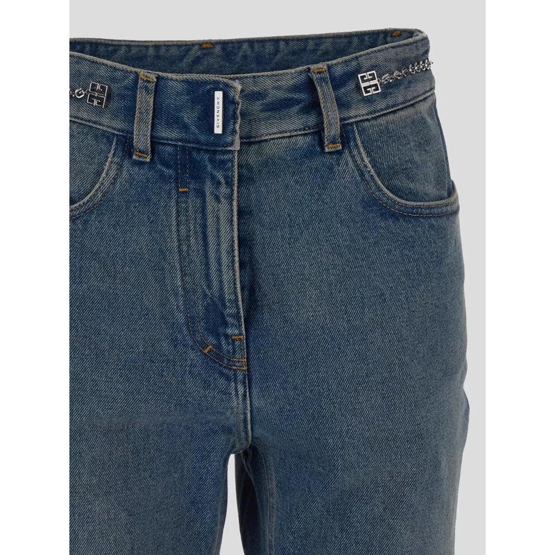 Givenchy Jeans à jambe droite Light Blue Bootcut Jeans With 4G Detail In Vintage Blue(Image 6)