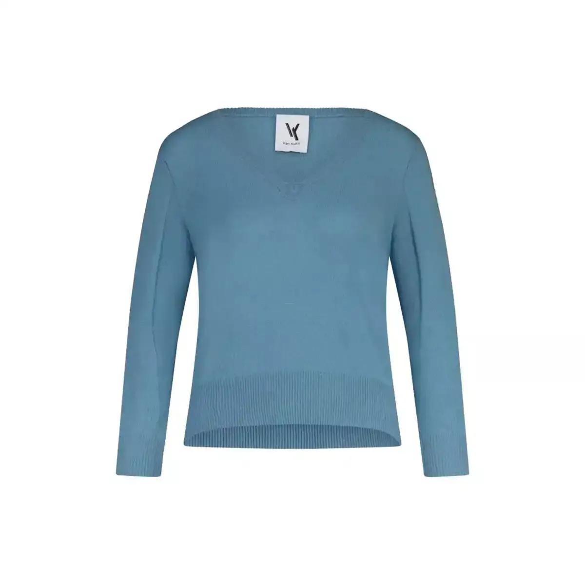 van Kukil - Kaschmir Pullover 47701885911386 - Größe XS - dark blue