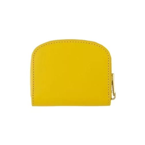 A.P.C. Demi Lune Mini Compact Change Purse - Leather - Ye Yellow Porte-monnaie