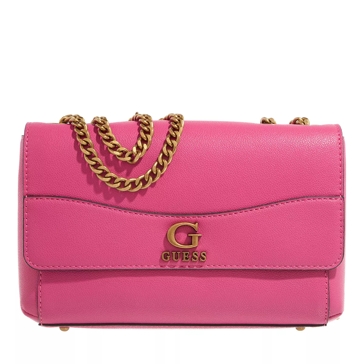 Guess Nell Convertible Crossbody Flap Fuchsia Crossbody Bag