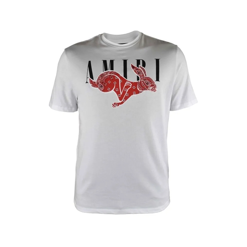 Amiri T-shirt Cotton T-Shirt With Graphic Rabbit White
