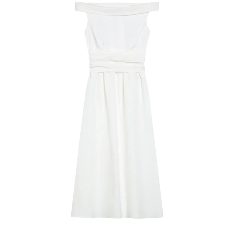 Max Mara Midikleid Dresses White weiß
