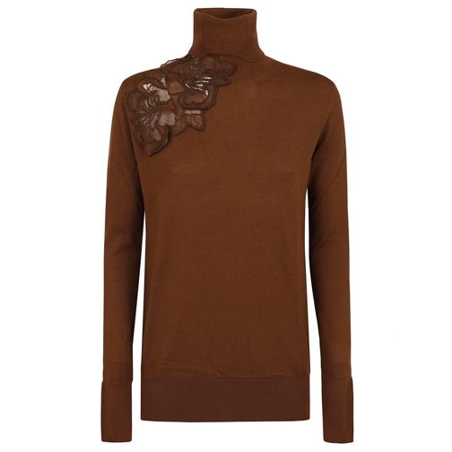 Ermanno Scervino Rollkragenpullover Wool Sweater Brown