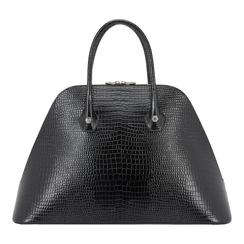 Philipp Plein Schultertasche Umhängetasche Cocco Crocco Geprägt schwarz(Image 2)