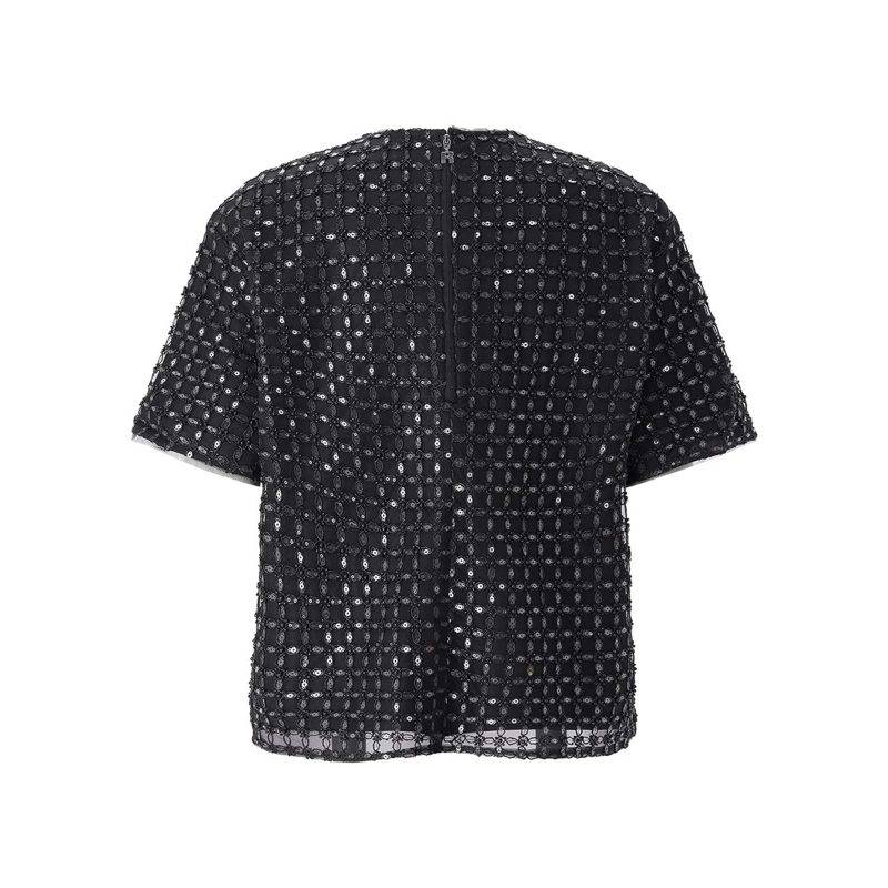 Rotate T-Shirt Shirt mit Pailletten schwarz(Image 2)