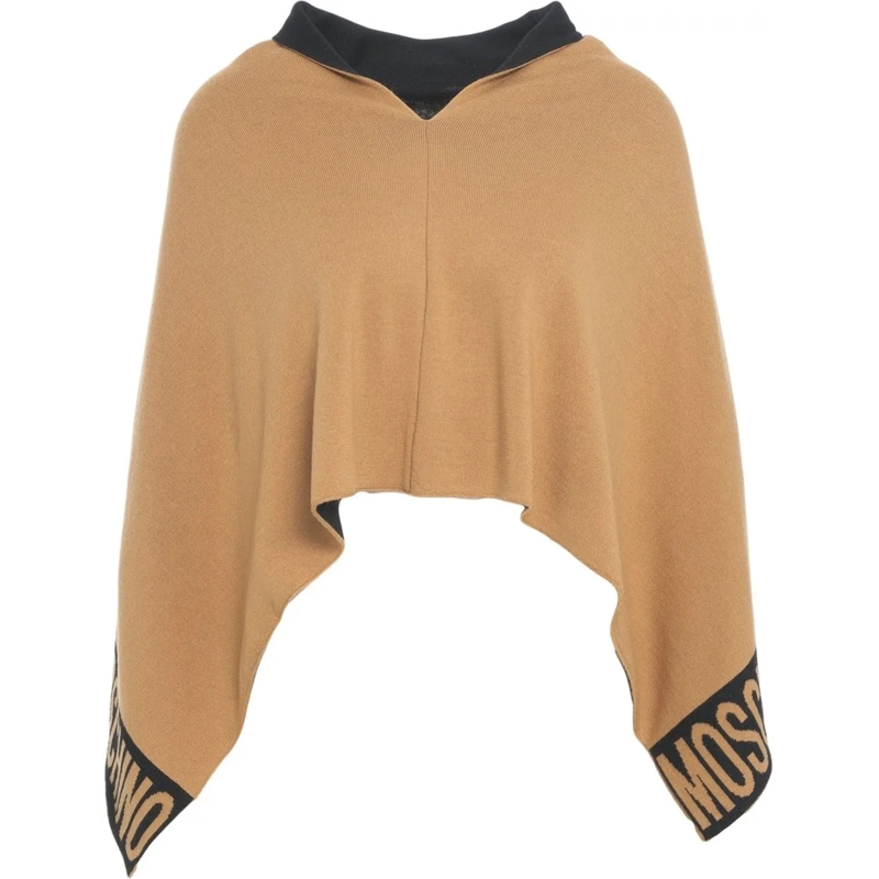 Moschino Veste de transition Cape with logo details braun