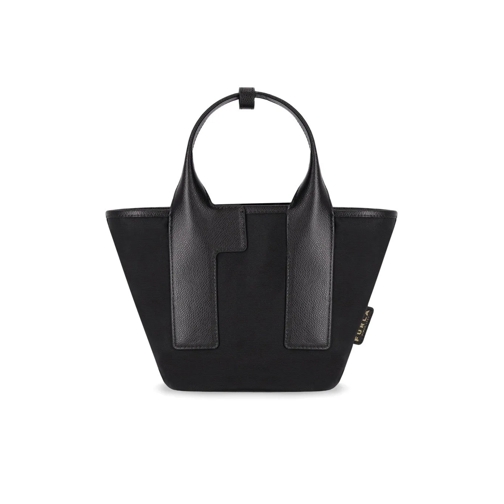 Furla Tote FURLA PIUMA S COLORBLOCK NERO VETIEVER HANDTASCHE schwarz