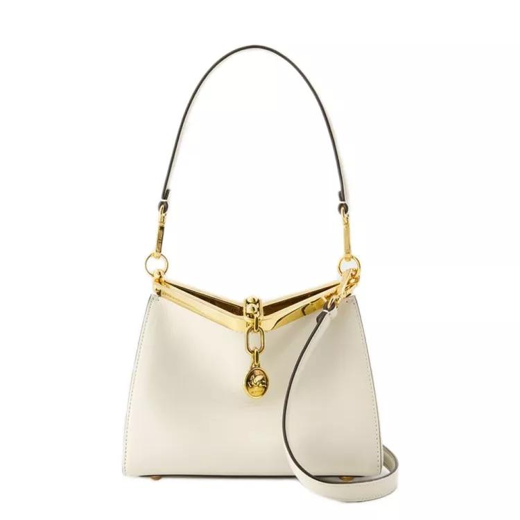 Etro Shopper - Vela Hobo Bag - Leather - White - Gr. unisize - in Weiß - für Damen