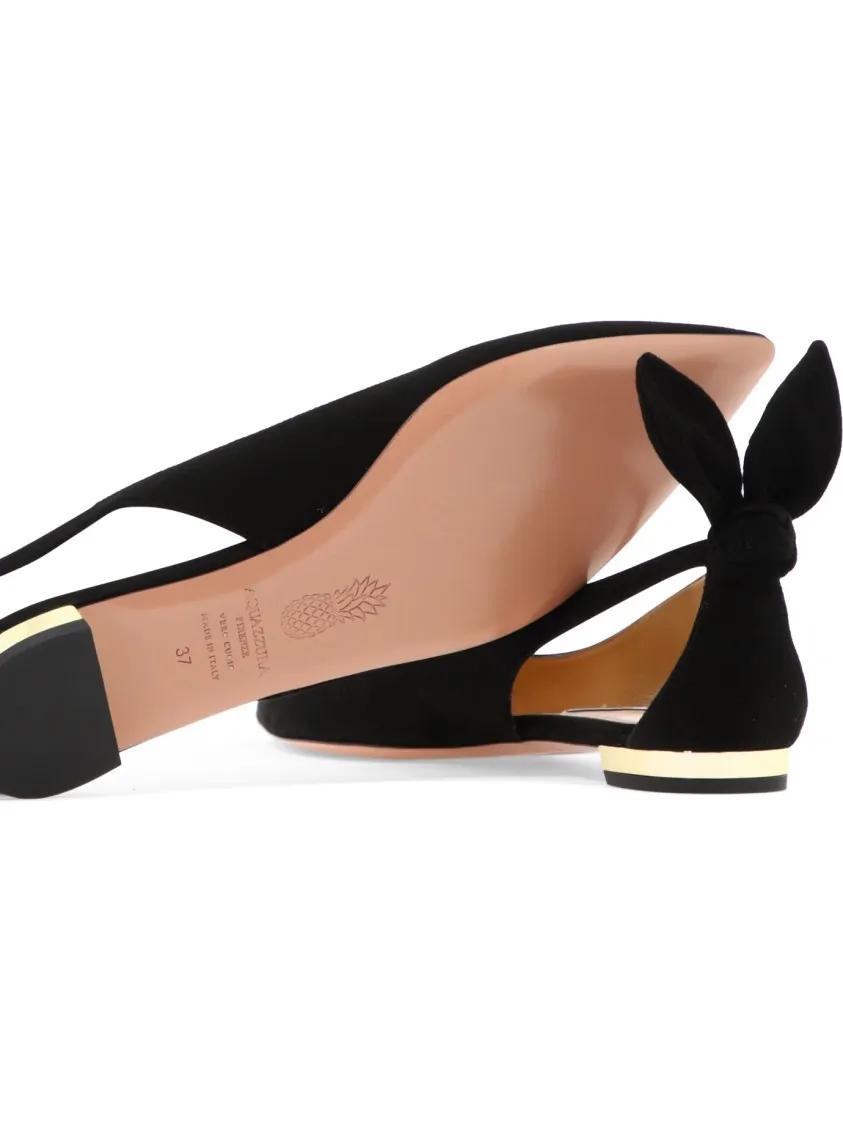 Thumbnail - Bow Tie Ballet Flats With Velvet Upper - Gr. 39 (EU) - in Schwarz