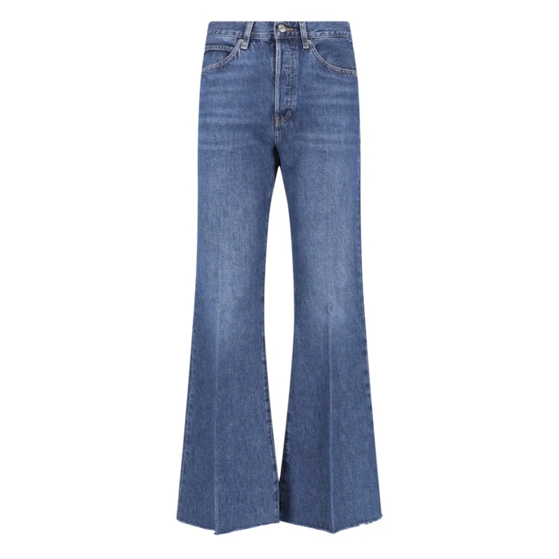 FRAME Jeans Straight-Leg Jeans With Mid-Rise Waist And Timeles Blue