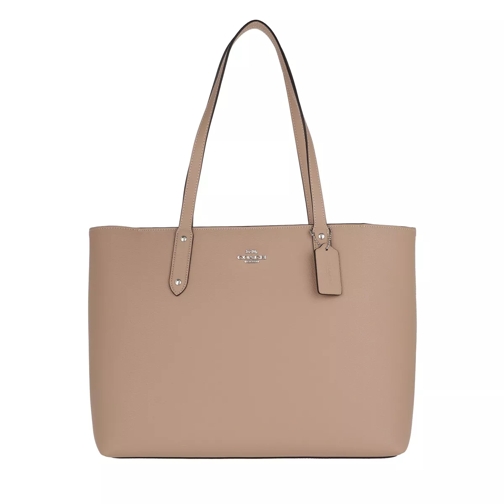 Coach Polished Pebble Leather Central Tote Zip Taupe Sac à provisions