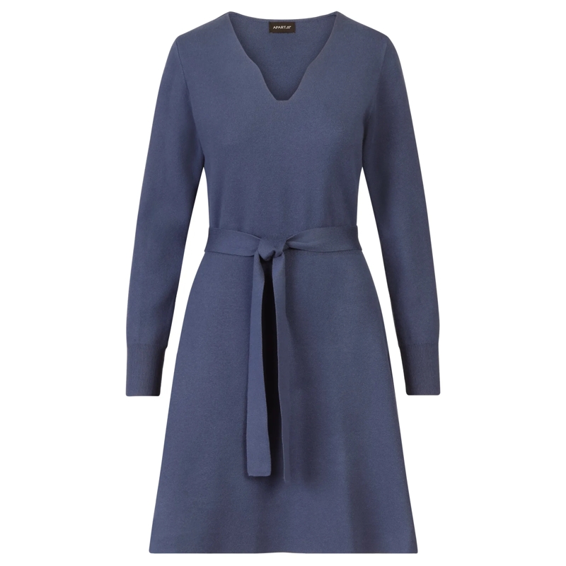 Apart Strickkleid Strickkleid blau