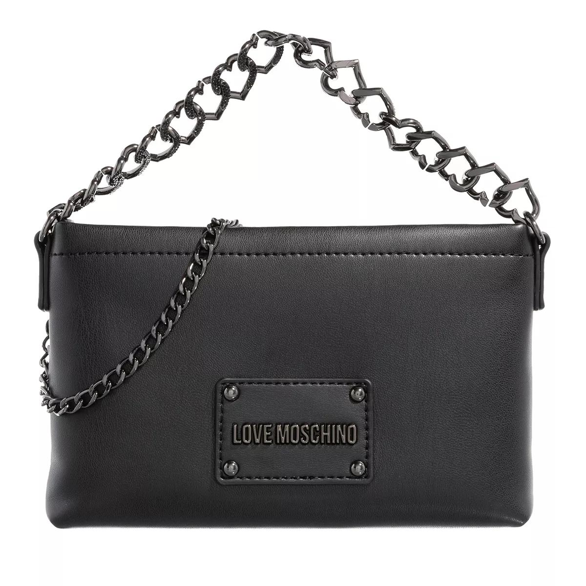 Love Moschino Crossbody Bags - Strass Heart Chain - Gr. unisize - in Schwarz - für Damen