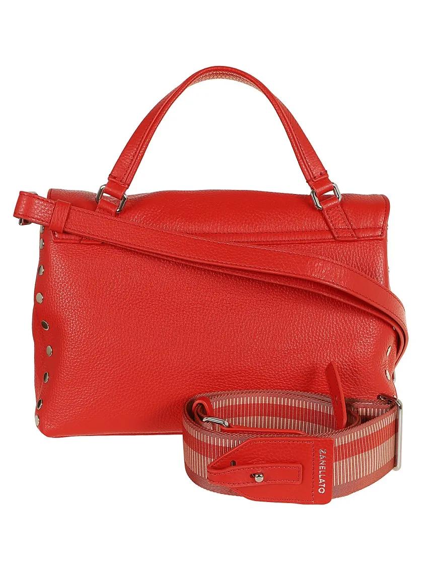 Zanellato Shoppers Red Postina Daily Giorno S Shoulder Bag in rood