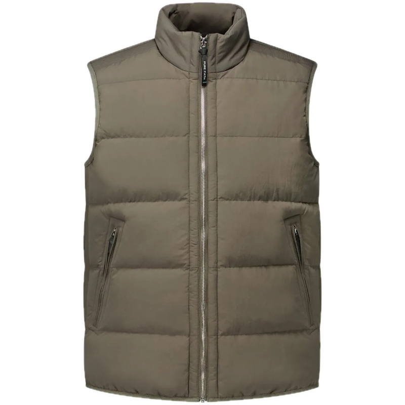 PURE PATH Daunenjacke Padded Bodywarmer Taupe braun