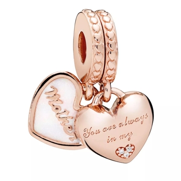 Pandora You re Always in My Heart Teilbarer Charm Anhanger 14k Rose gold plated Pendant