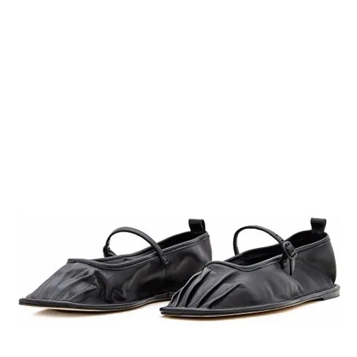 Hereu Dansa Leather Ballet Flat Black Ballerina