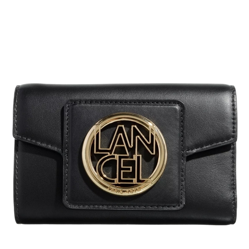 Lancel Roxane De Lancel Black/Gold Tri-Fold Portemonnaie