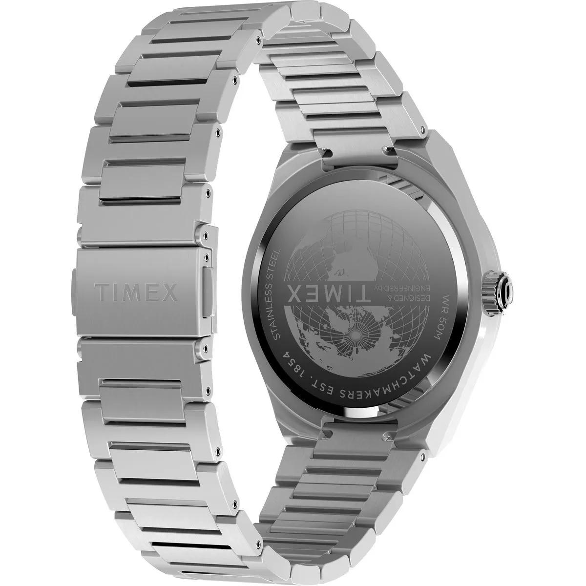 Thumbnail - Timex Uhren - Quarz-Analoguhr Q Timex Continental Gmt - Gr. unisize - in Silber - für Damen
