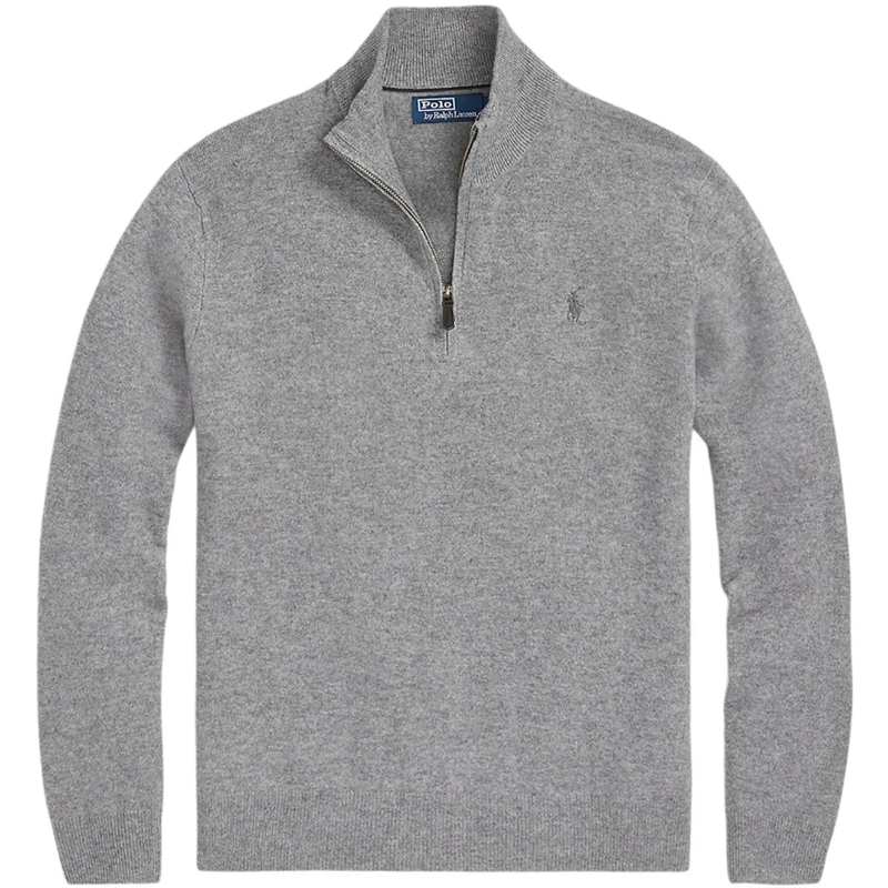 Ralph Lauren Pull Half Zip Knit grau
