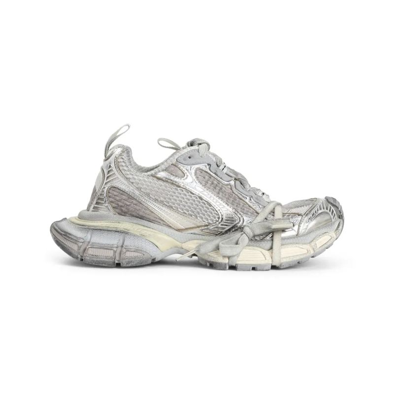 Balenciaga Lage-top sneaker Chunky Sole Sneakers With Textured Accents Grey