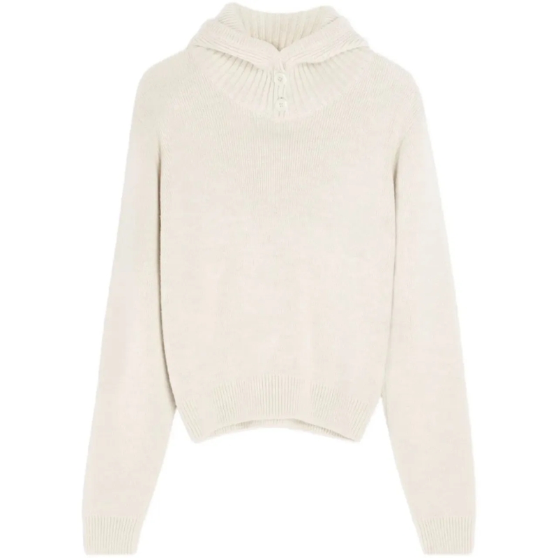 Lemaire T-Shirt Sweater With Hood Light Cream mehrfarbig