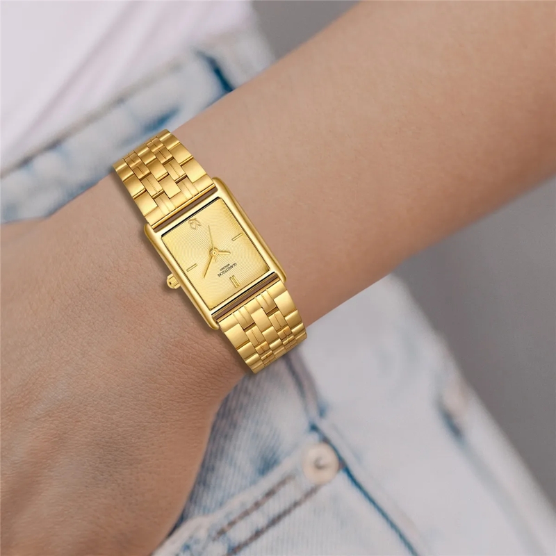 Glanzstücke München Automatikuhr Damen Armbanduhr Edelstahl gold(Image 2)