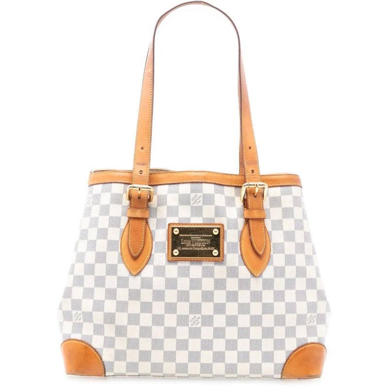 Louis Vuitton Shopper Damier Azur Hampstead MM weiß