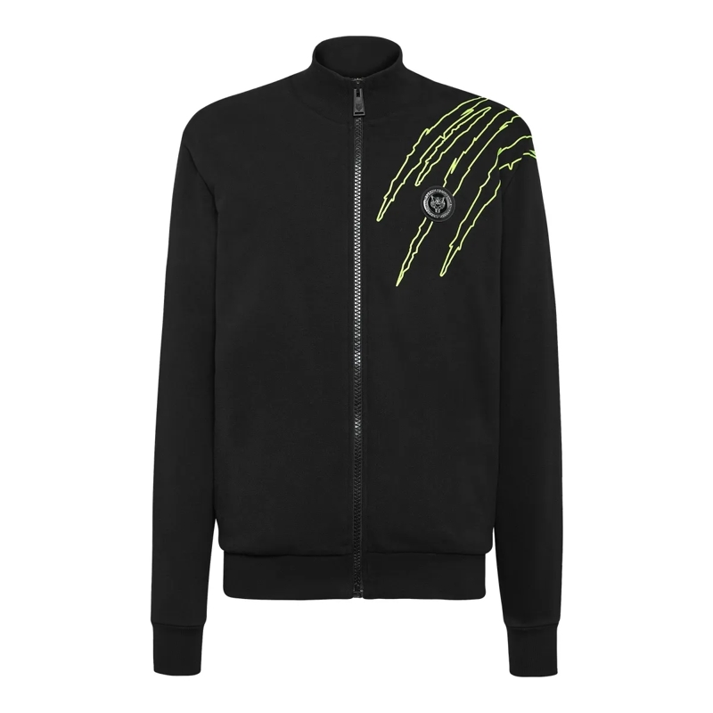 Plein Sport Daunenjacke Sweatjacke Scratch schwarz