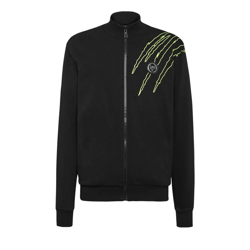 Plein Sport Daunenjacke Sweatjacke Scratch schwarz