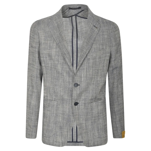 Tagliatore Blazer Montecarlo Single-Breasted Blazer Grey