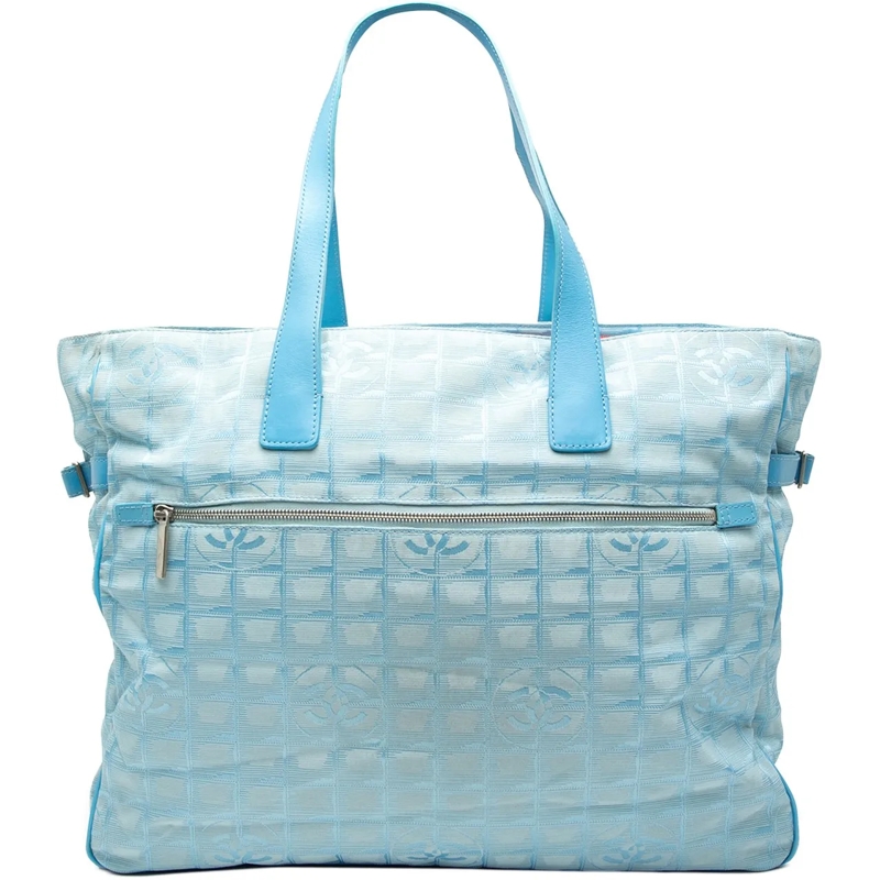 Chanel Shopper New Travel Line Nylon Tote blau