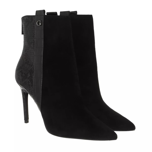 Guess Baize Heeled Bootie Leather Black Ankle Boot