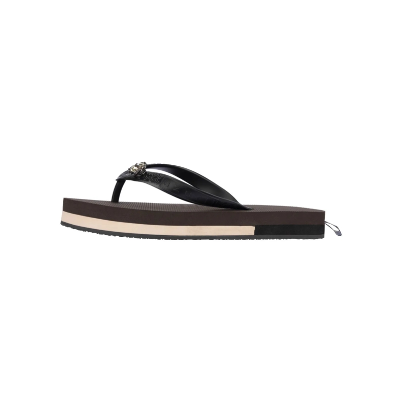UZURII Flip Flops Zehentrenner Mondriaan Switch Mid Heel mocca