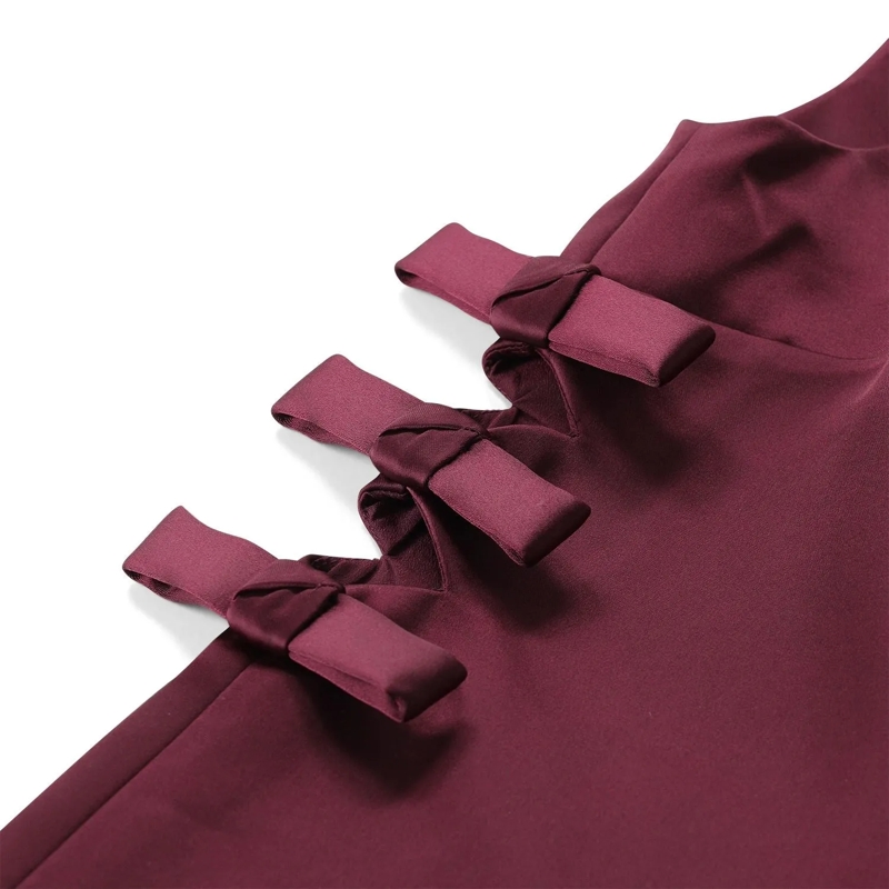 Self Portrait Mini-robe Minikleid aus Satin rot(Image 4)