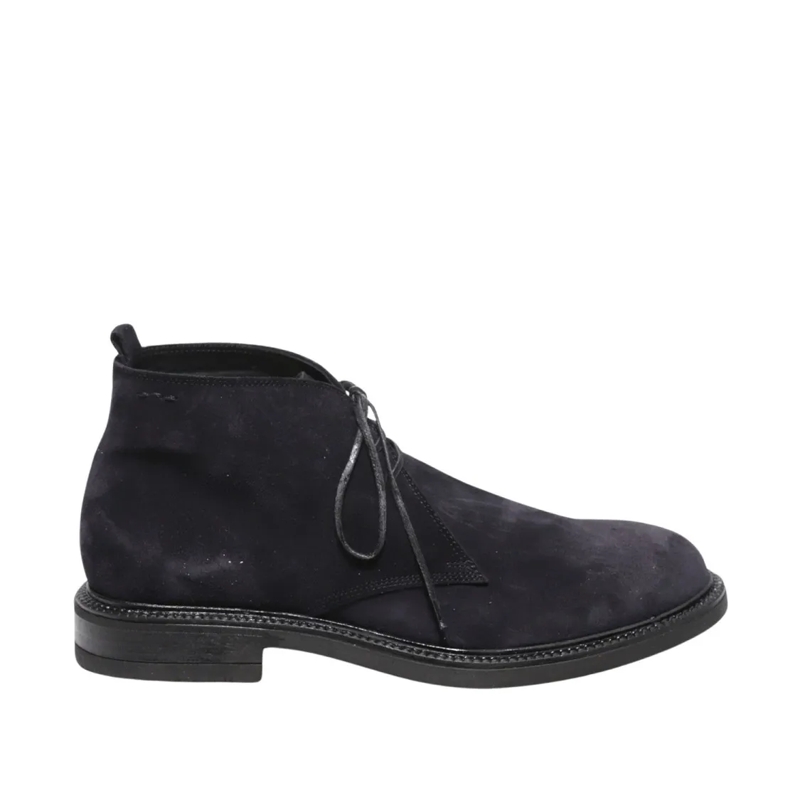 Alexander Hotto Bottes Deep Blue Suede Ankle Boot Blue