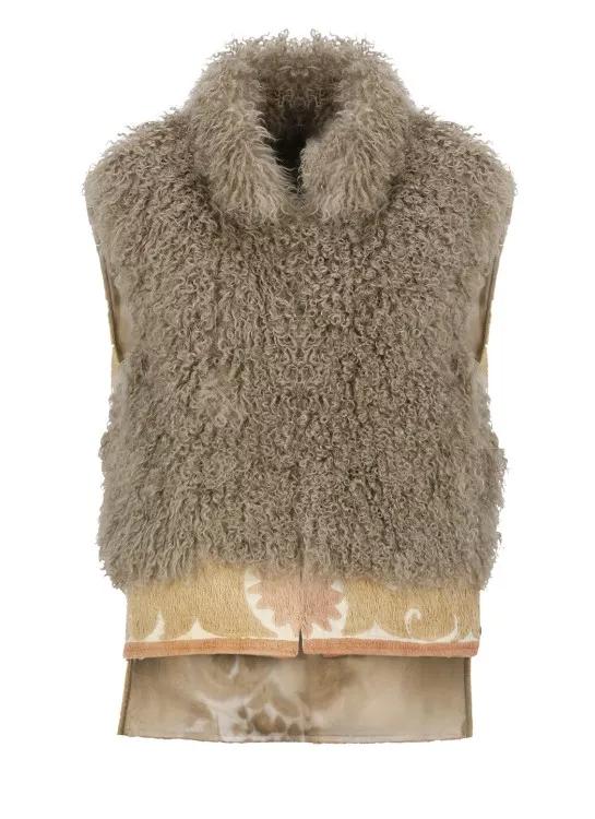 Dejamis - Fur Vest - Größe S - brown