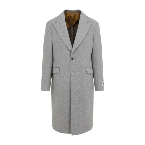 Etro Trenchcoat Grey Wool Roma Coat Grey