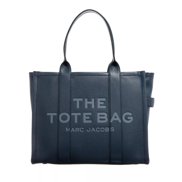 Blue leather hotsell tote bag