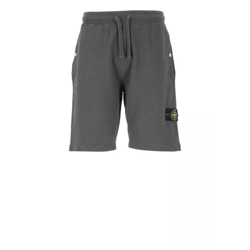 Stone Island Dark Grey Cotton Bermuda Shorts Grey 